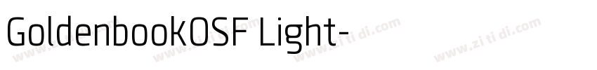 GoldenbookOSF Light字体转换